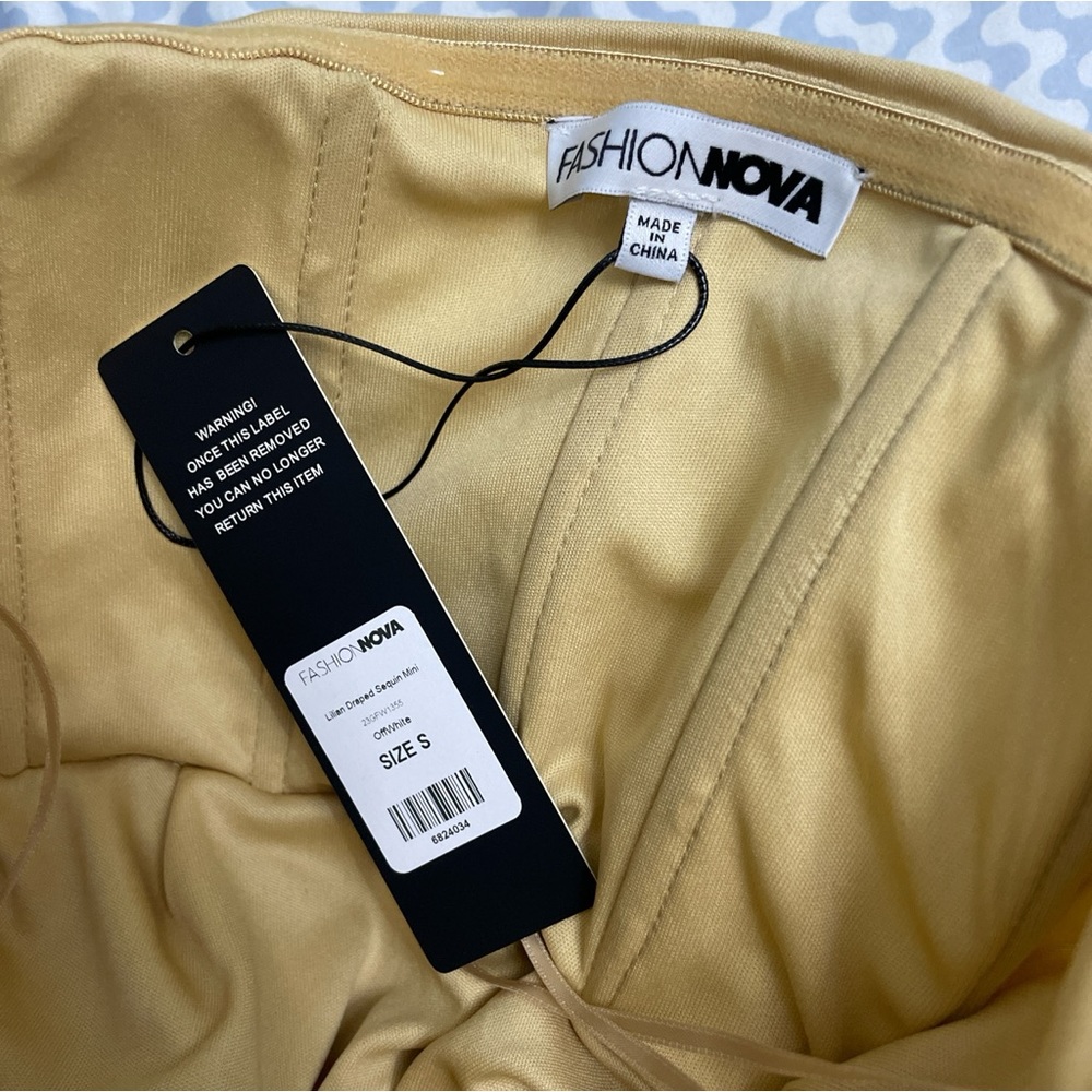 Off White - Lilian Draped Sequin Mini